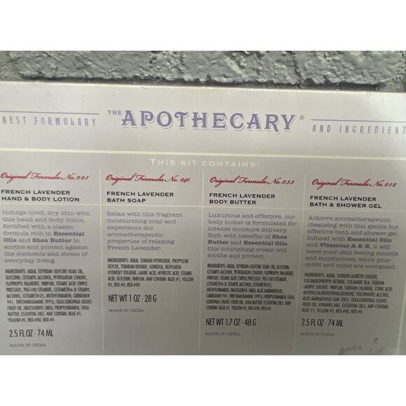 Apothecary Soothing French Lavender Bath Collection 4 PCS Gift Set - Picture 3 of 5